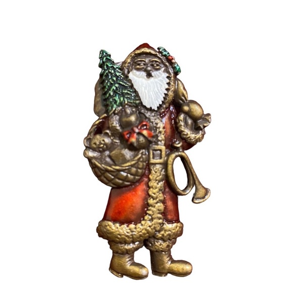 JJ Jewelry - JJ vintage Santa Claus brooch